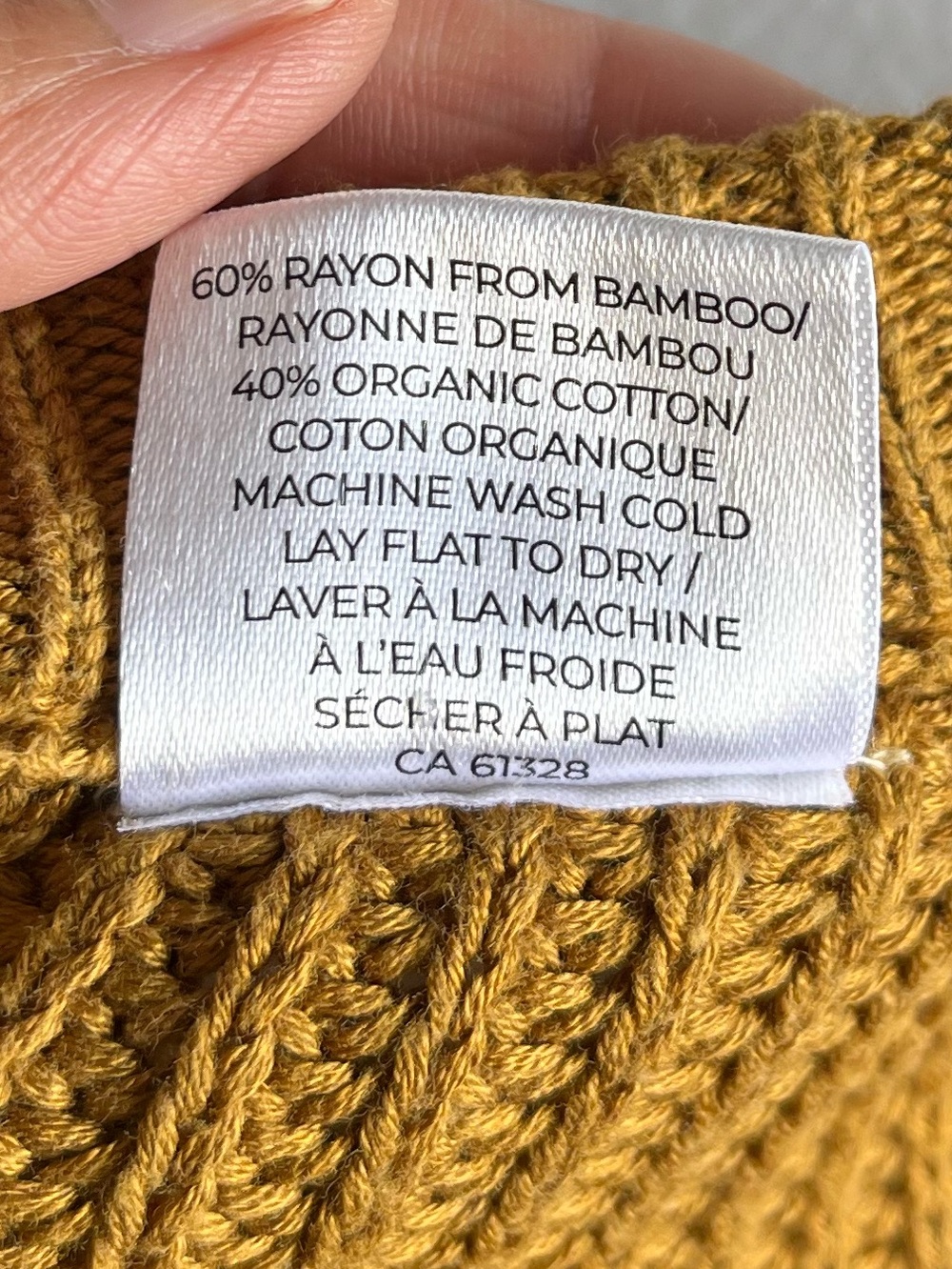 Jax + Lennon Bamboo Organic Cotton Ribbed Knit‎ Cardigan Sweater Mustard M/L - Picture 4 of 15